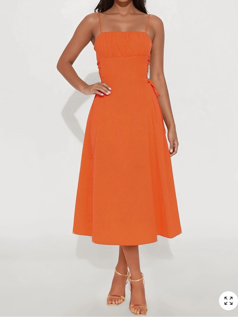 Fashion Nova Lace Up Midi Dress